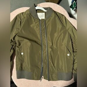 Rachel Khaki Green Bomber Jacket